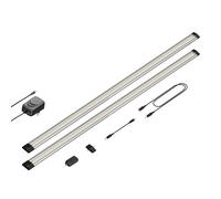 Luminaire d'agencement LED Siris Touch-Dimmer plat 90cm 1044lm blanc 2er Set