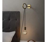 Luminaire de montage d'éclairage vintage avec interrupteur E27 support de base de lampe industrie applique murale avec cordon enfichable, pour la maison salon bar chambre café couloir beautiful