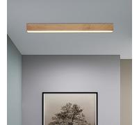 Luminaire de plafond linéaire, plafonniers à LED semi-encastrés, luminaire de conception de grain de bois géométrique minimaliste nordique Applique murale en aluminium pour salle à manger salon cuisin