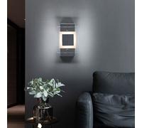 Applique murale applique salle de bain applique murale spot salon salle de bain couloir, IP44 métal verre chrome, 1x ED 4.5W 400Lm 4000K, LxPxH 15x10x5cm