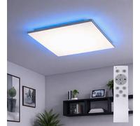 Plafonnier Lampe De Salon Panneau LED RGB CCT Dimmable Avec Télécommande Blanc