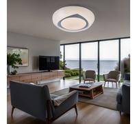 Luminaire de Salon Plafonnier Couloir LED Métal Blanc D 35 CM