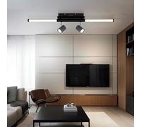 Luminaire de Salon Plafonnier Lampe Spot LED GU10 Projecteur Pivotant Noir