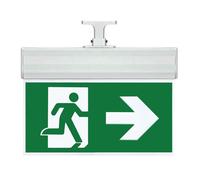 Luminaire de secours LED Lumière de secours Luminaire pour chemins de fuite 2W EXIT Flèche vers la droite ou la gauche avec accu IP20