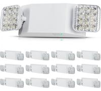Luminaire de secours Lumière d'évacuation - 3W LED éclairage de secours avec 2 têtes - Batterie avec 180 minutes - Résistant aux flammes - Eclairage grand angle réglable - Installation facile