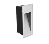 ledscom.de Lumière d'escalier LED/lampe encastrée dans le mur pour l'intérieur et l'extérieur, downlight, rectangulaire, gris, 95 x 235mm, blanc chaud