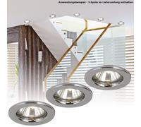 Luminaire Éclairage Kit Spot Encastrable Ensemble D'Éclairage Set Rigide Lumière