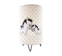 Luminaire en coton - pluche et pompon blanc TU