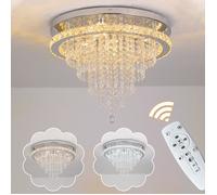 Luminaire en cristal moderne de luxe Pendule à LED intelligent Candelier Salle à manger Décoration Luminaire