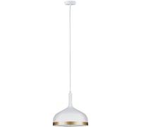 Luminaire en suspension Embla E27 max. 20W Blanc dépoli#Doré gradable Métal Blanc dépoli#Doré G