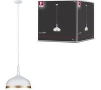 Luminaire en suspension Embla E27 max. 20W Blanc dépoli#Doré gradable Métal Blanc dépoli#Doré G