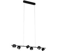 Luminaire en suspension LED 3-Step-Dim Puric Pane 2700K 6x350lm 6x4,5W Noir gradable Noir G