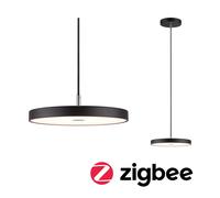 Luminaire en suspension LED Smart Home Zigbee 3.0 Hildor 2700K 1000lm 17W Noir mat gradable Noir mat G