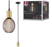Paulmann 71134 Luminaire en suspension Ravi IP44 E27 max. 60W Noir mat, Doré suspensions sans ampoule
