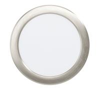 Luminaire encastrable ALANGE LED 11W en acier nickel mat D166mm