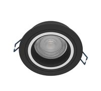 Luminaire encastrable connecté CAROSSO-Z LED 4,7W en aluminium noir D93mm