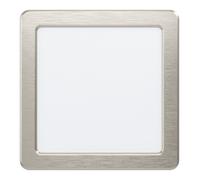 Luminaire encastrable FUEVA 5 LED 11W en acier nickel mat 166x166mm