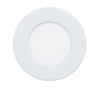 Eglo LED spot encastrable Fueva 5, Ø 8,6 cm, spot LED en acier avec surface lumineuse en plastique, luminaire encastré LED blanc, spot LED plat, faible profondeur d'encastrement 26 mm, blanc chaud