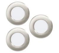 Luminaire encastrable FUEVA 5 LED 3X2,7W en acier nickel mat D86mm