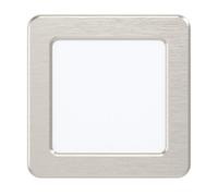 Luminaire encastrable FUEVA 5 LED 5,5W en acier nickel mat 117x117mm