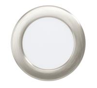Luminaire encastrable FUEVA 5 LED 5,5W en acier nickel mat D117mm