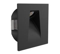 Luminaire encastrable MECINOS LED 2W en acier noir 80x80x3mm
