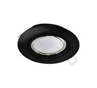 Luminaire encastrable PENETO GU10 1X4,6W en acier noir D87mm