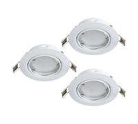 Luminaire encastrable PENETO GU10 3X4,6W en acier blanc D87mm