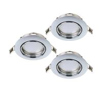 Luminaire encastrable PENETO GU10 3X4,6W en acier chrome D87mm