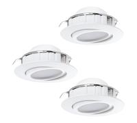 Luminaire encastrable PINEDA LED 3X5,5W en matière synthétique blanc D84mm