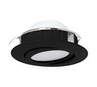 Luminaire encastrable PINEDA LED 5,5W en matière synthétique noir D84mm