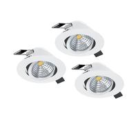 Eglo Lot de 3 spots LED encastrables Saliceto, plafond dimmables