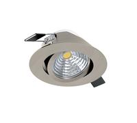 Luminaire encastrable SALICETO LED 6W en aluminium nickel mat D88mm