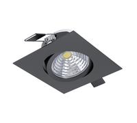 Luminaire encastrable SALICETO LED 6W en aluminium noir 88x88x42mm