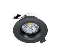 Luminaire encastrable SALICETO LED 6W en aluminium noir D88mm