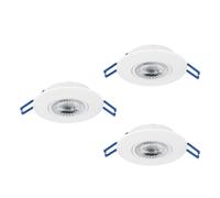 Luminaire encastrable ZUJAR LED 3X3,4W en matière synthétique blanc D90mm