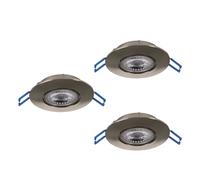 Eglo Lot de 3 spots LED encastrables Zujar, luminaires intérieurs encastrés