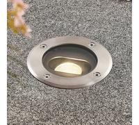Luminaire encastré dans le sol LED rond Doris, acier inoxydable Doris Lucande, gris, Aluminium, Moderne, Spot encastrable dans le sol LED