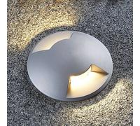 Luminaire encastré dans le sol Lucande Milara, 2 sorties de lumière, GU10 Milara Lucande, dimmable, gris, Aluminium, Moderne, Spots encastrables dans le sol