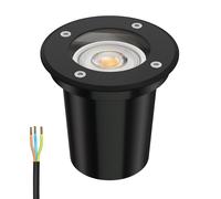 Luminaire encastré de sol BOLI pour l'extérieur IP67 noir rond 108mm Ø in