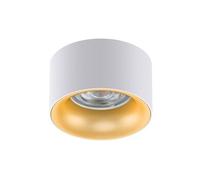 Luminaire encastré / tube MCE457 W/G spot, rond, aluminium, GU5.3, 70x40mm, blanc/or