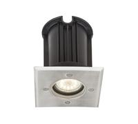 - Luminaire extérieur en inox carré - Diam. 11 cm - Gris
