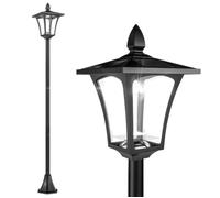 HomCom Lampadaire solaire sur pied lanterne classique LED 40 lm 18×18×160 cm noir