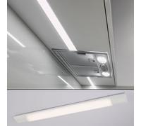 Lampe sous meuble lampe de cuisine lampe de cuisine, jet étanche IP65, opale blanche, LED 36W 3400Lm blanc neutre, LxlxH 123x6,7x2,2cm