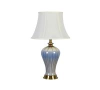 luminaire Lampe de table en céramique glacée avec lampe à lampe à cloche lampe de chevet de chevet moderne lampe de bureau en céramique chinoise pour le bureau de la maison de la chambre Bureau