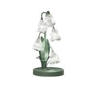 luminaire Lampe de Table en Cristal avec 5 Fleurs de muguet, Lampe de Chevet Tulipe, Lampe de Bureau Vintage Florale, Lampe de Lecture pour Salon, Chambre à Coucher, Bureau Bureau
