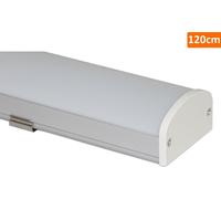 luminaire LED 40W pour montage sous plan 121cm Rampe lumineuse blanc froid 6500K Rampe d'armoire de cuisine 121 x 6,3 x 3,9 cm 3200 lumens 230V blanc