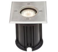 Luminaire LED encastré Spot de sol Acier inoxydable Argent RGB Changeur de couleur IP67 H 12,3 cm