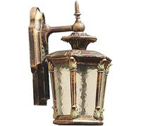 Luminaire mural d'extérieur en bronze antique E27, applique murale de jardin étanche, finition en verre biseauté, lanterne murale de style cour européenne, Lustre