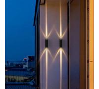 Luminaire Mural Lot de 2 Appliques Murales Extérieur à LED 20 W En Métal Lampe Murale